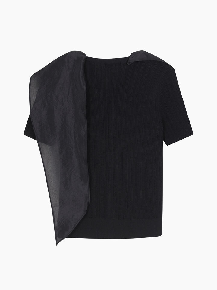 SLEEVELESS SWEATER - null - Black | Sisley K image number 2